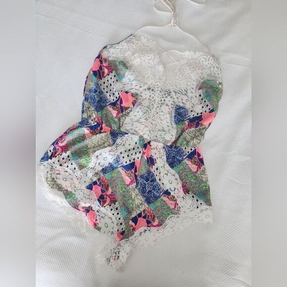 Victoria's secret Rare Look After halter lingerie floral teddy Intimate - Picture 1 of 8